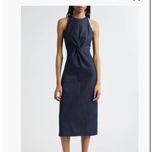 Cinq à Sept Clara knot Front Midi Dress